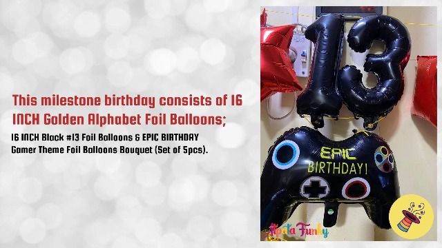 Atpata Funky 13th Teenager Birthday Party Decorations Foil