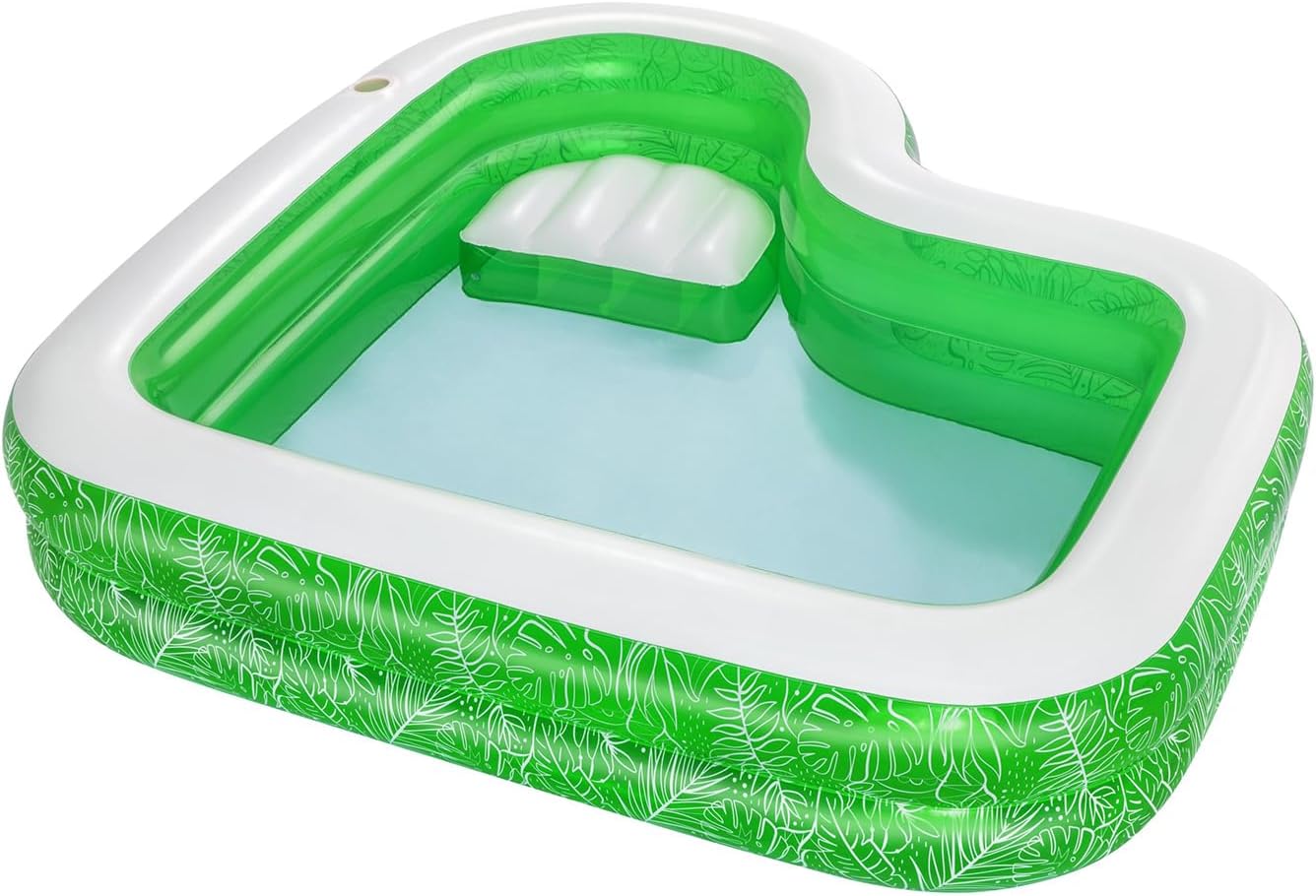 Bestway 7'7" X 7'7" X 20"/2.31M X 2.31M X 51Cm Tropical Paradise Family Pool