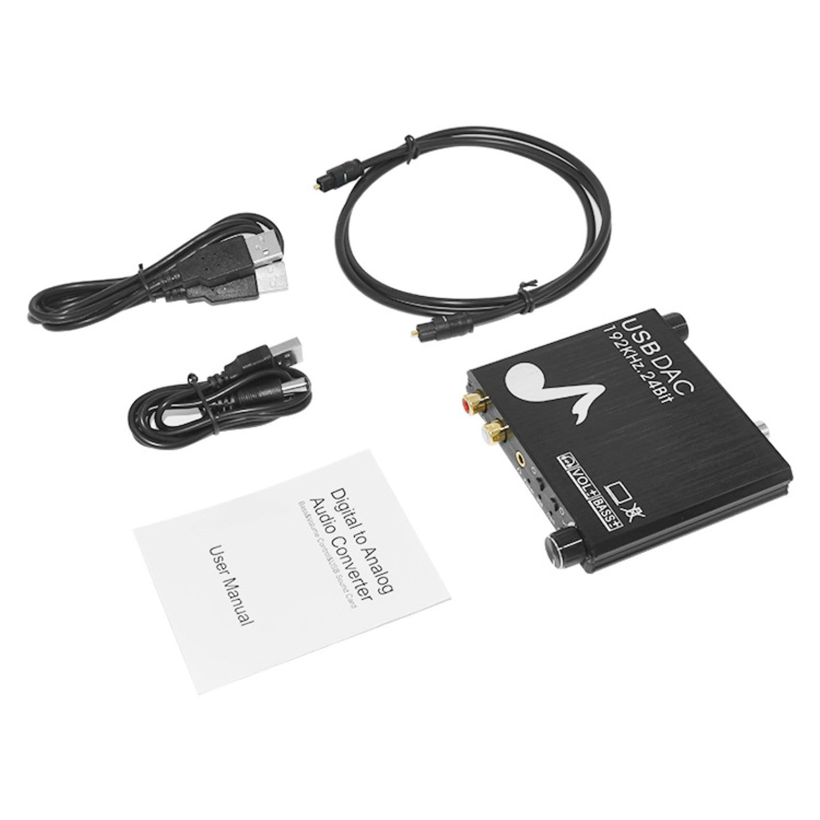Optyczny cyfrowy konwerter audio na analogowy, cyfrowy koncentryczny konwerter optyczny DAC na adapter audio L/R RCA 3,5 mm