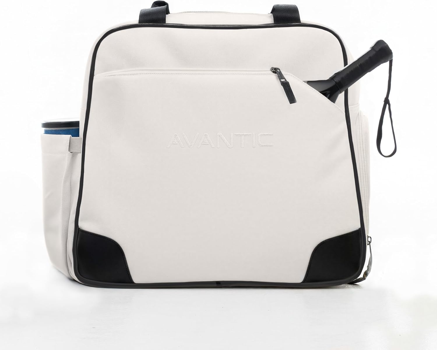 Avantic Pickleball Paddle Bag for Women & Men - 2-in-1 Canvas Backpack and Tote with Racquet Pocket - Padel, Vegan Leather