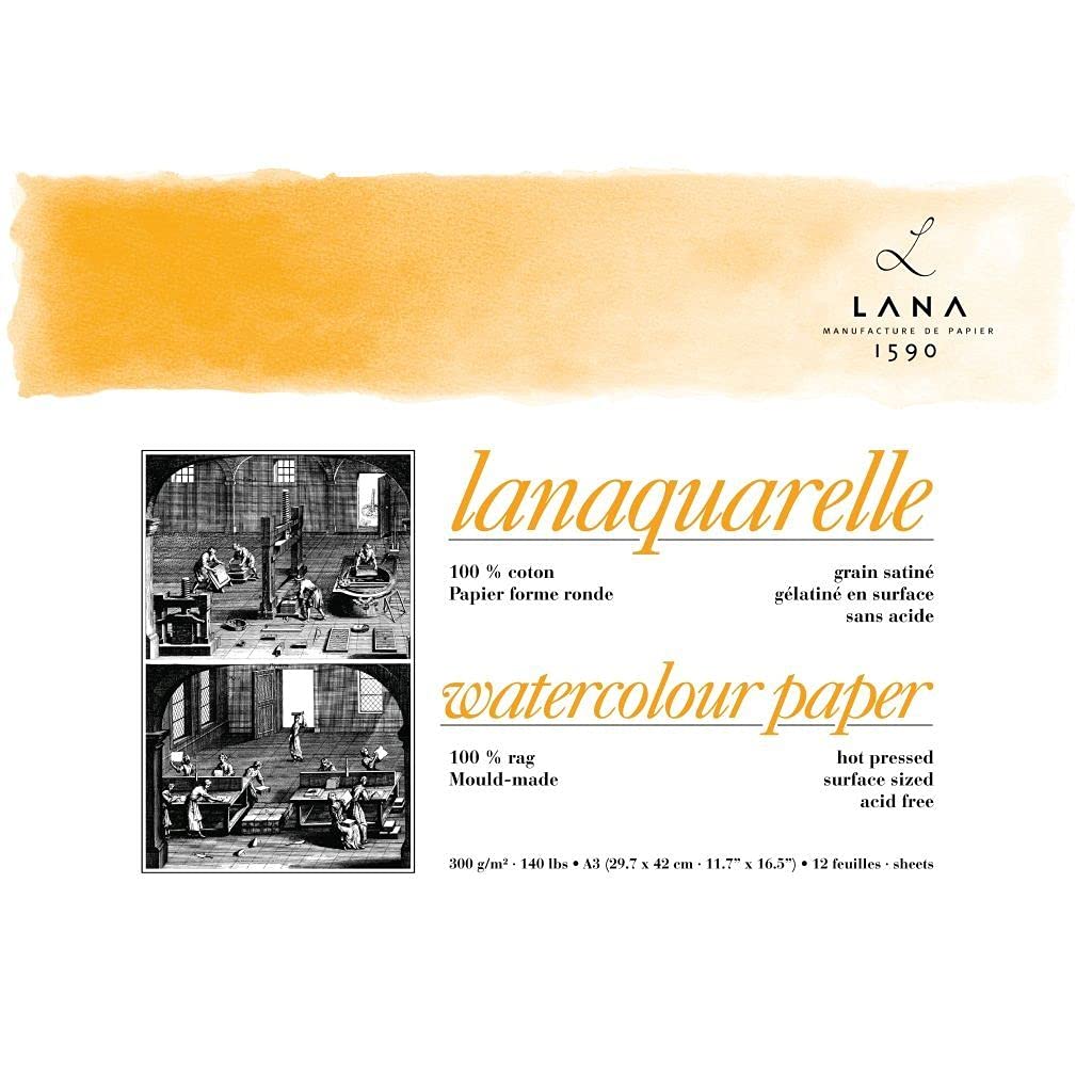 Lanaquarelle Watercolour Paper - 12 Sheets -10