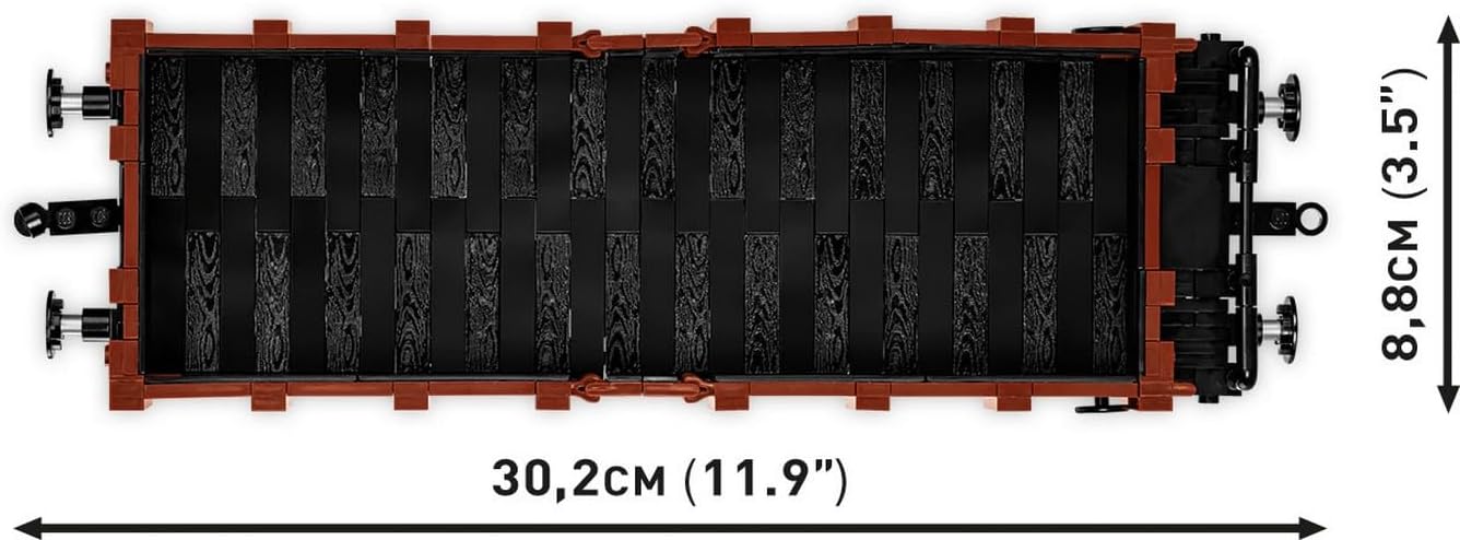 COBI Historical Collection WWII Güterwagen Type Ommr 32 "LINZ Locomotive Building Set, 584 Pieces