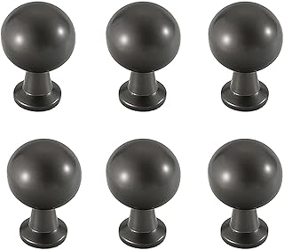 Door knobs,Cupboard Door handles6 Pieces Zinc Alloy Round Drawer Knobs, Drawer Pull Handles Knobs Pull Handles, Cabinet Handles Modern Drawer Cupboard Pulls Drawer Handles(Gold) (Color : Grey)