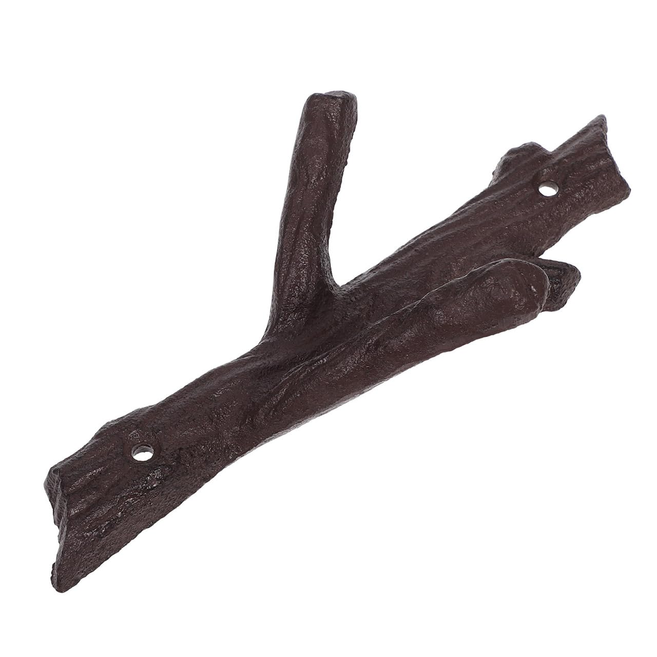 Gancho de hierro fundido vintage para colgar ropa en pared rústica de salón y habitación