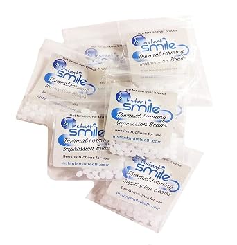 8 Packages of Instant Smile Billy Bob Replacement Thermal Adhesive Fitting Beads for Fake Teeth