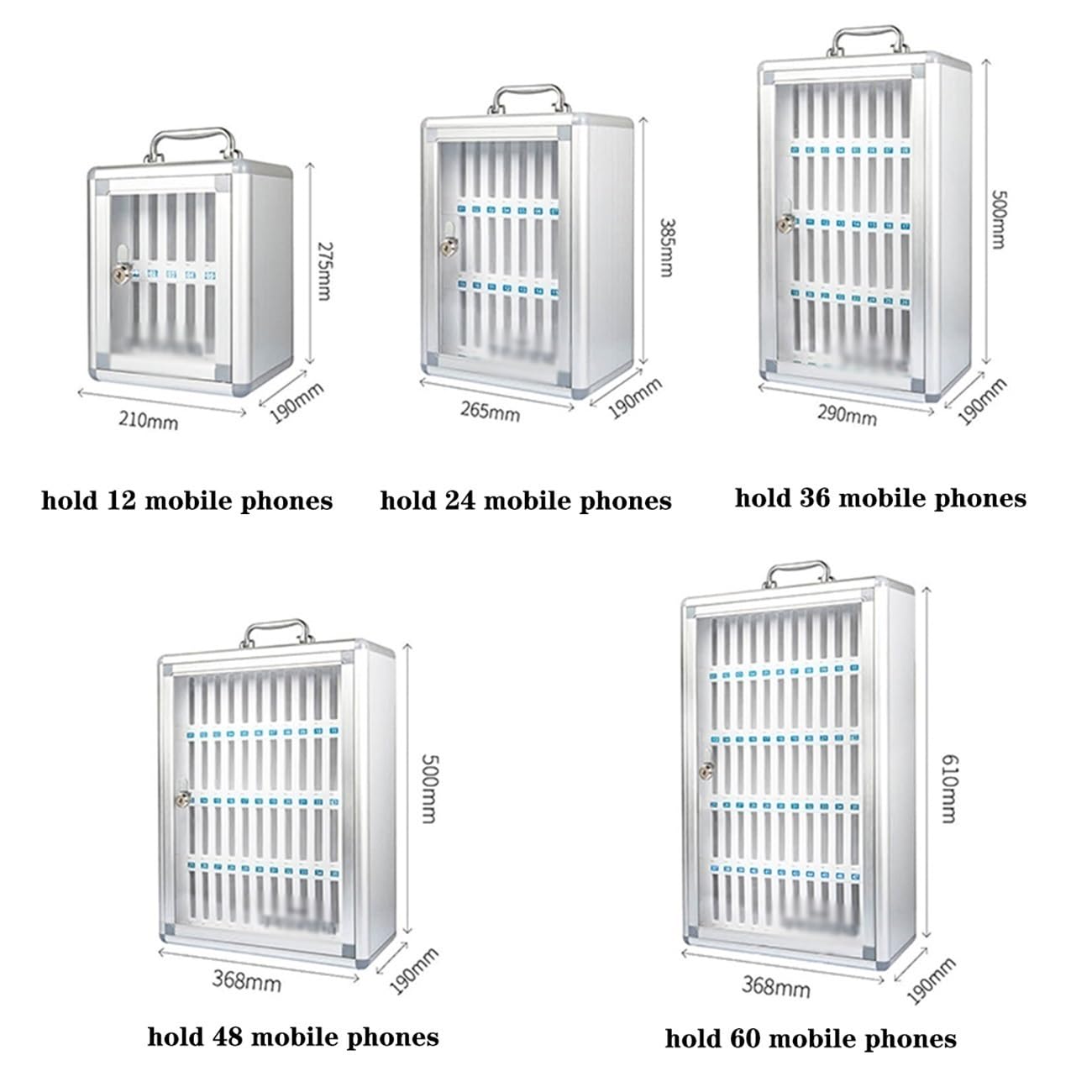 Caja De Pared para Gestión De Teléfonos Móviles con Cerradura: Armario para Guardar Teléfonos De Estudiantes Y Empleados, Taquilla Unificada Escuelas Lugares De Trabajo(12 bits)