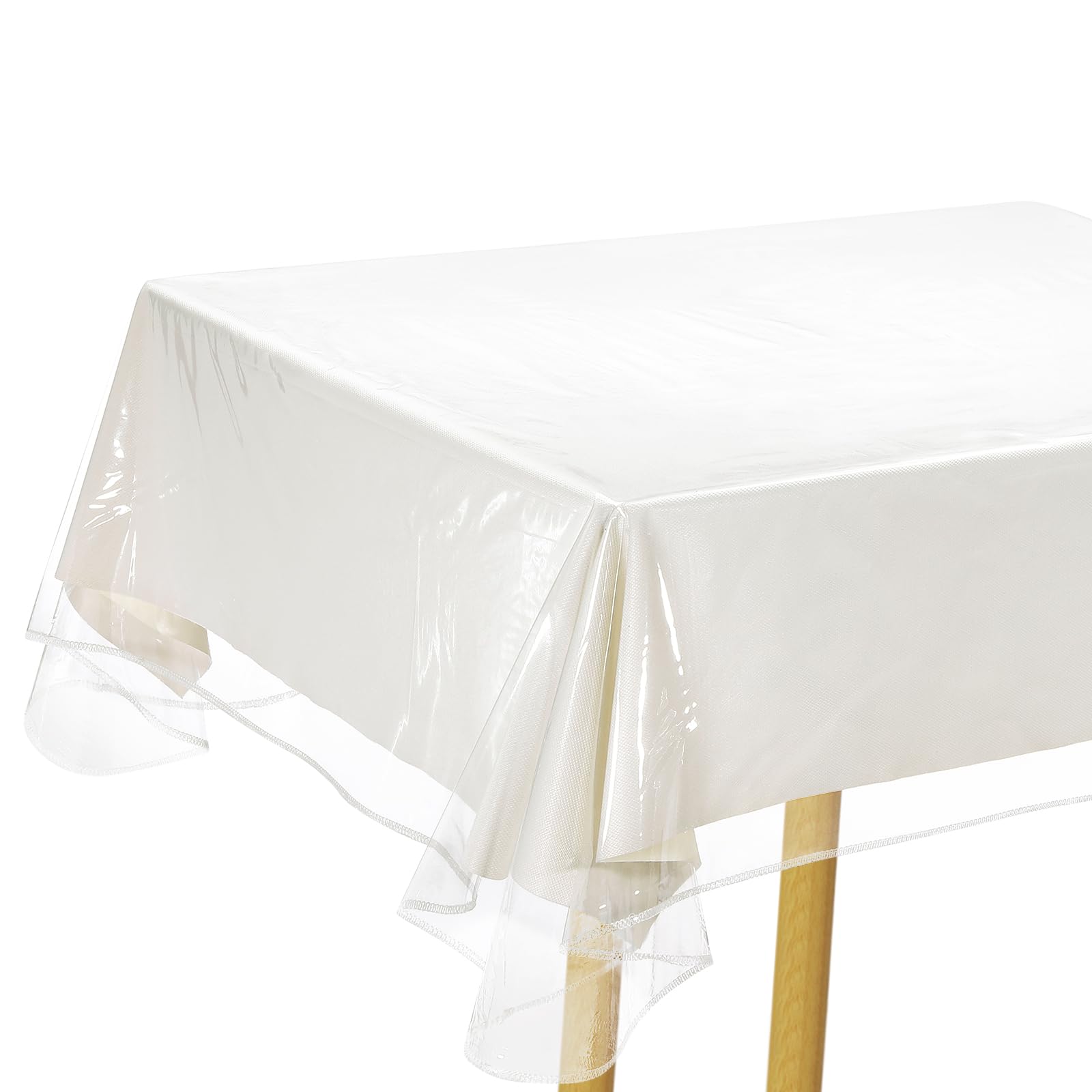 Nappe rectangulaire en plastique transparent 152x213 cm imperméable