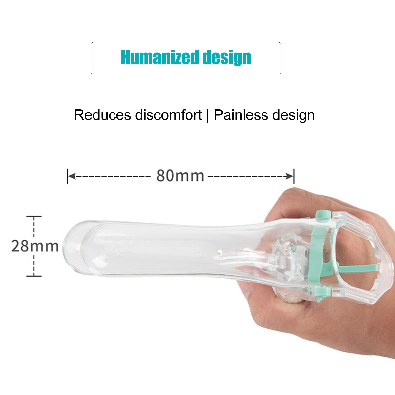 Espéculo Vaginal con Diseño de Luz LED, Espéculo Médico Indoloro - Reutilizable, Ángulo, Material PPAcero Inoxidable para Adultos, Reutilizable M