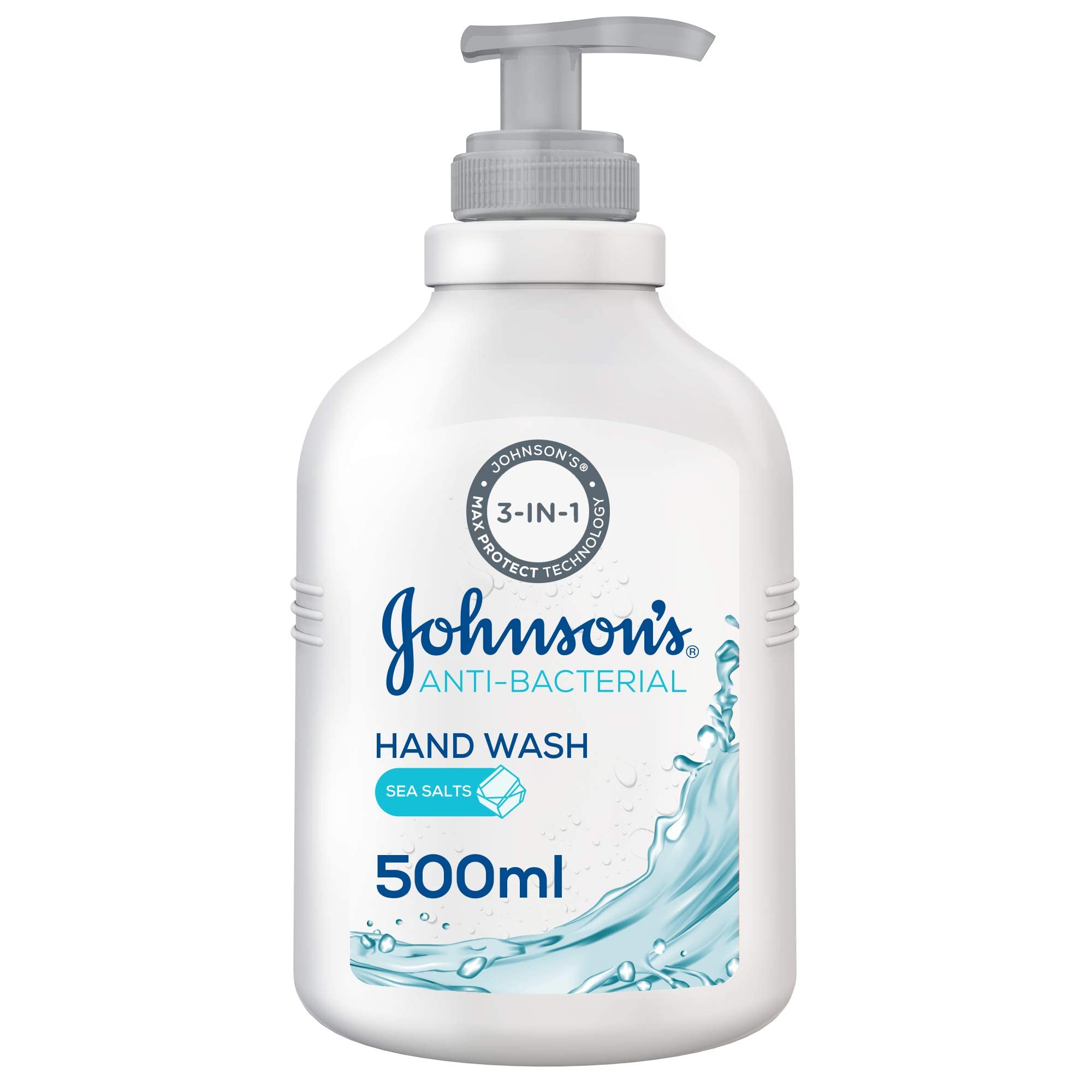 Liquid Hand Wash, Anti-Bacterial, Sea Salts, pure Glycerin, Removes germs and dirt without over-drying the skin, 500ml