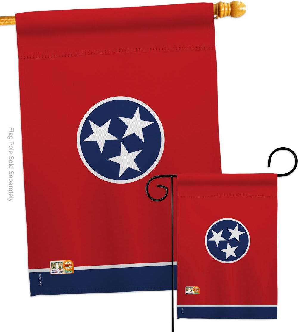 Tennessee House Flag Americana States USA American Territories Republic Country Particular Area Small Decorative Gift Yard Banner Made In 28 X 40