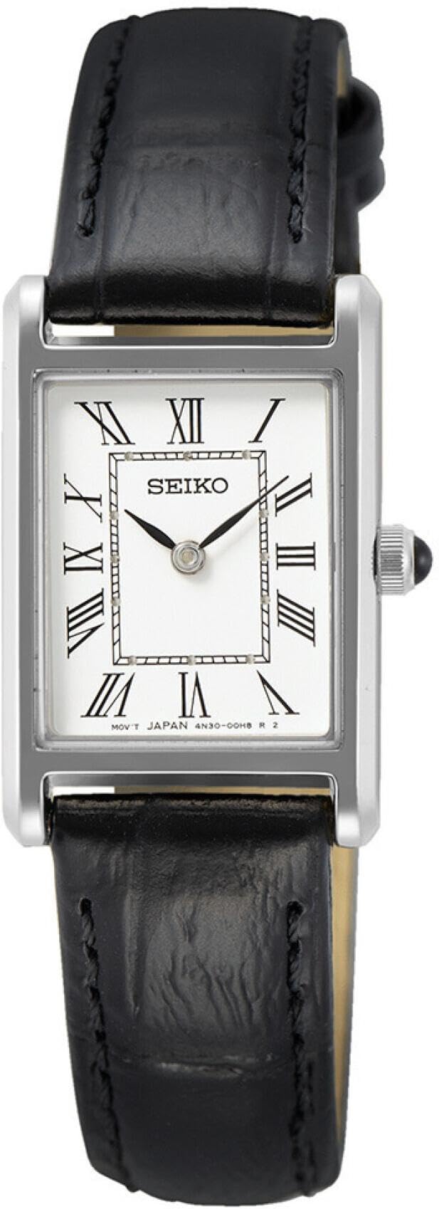 Seiko Damen-Uhr Quarz Edelstahl mit Lederband