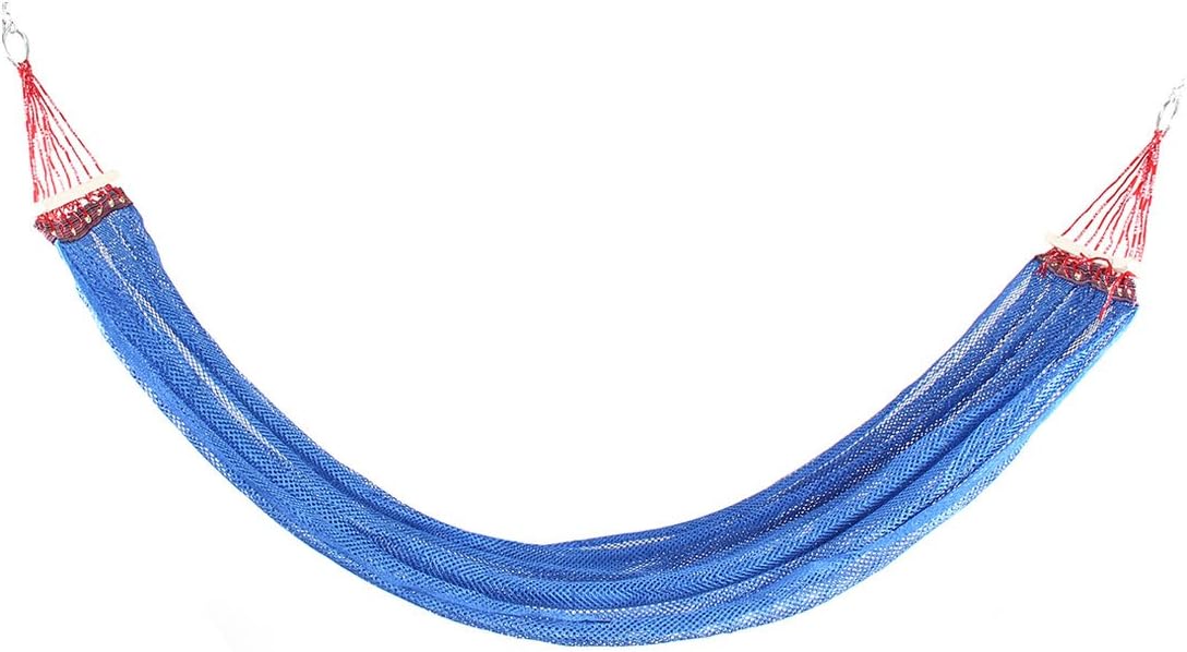 Nylon Mesh Expedition Travel Hiking Spreader Swing Hanging Bed Suspended Hammock Blue (id: ACD 1fd 45b 1e4 4b3