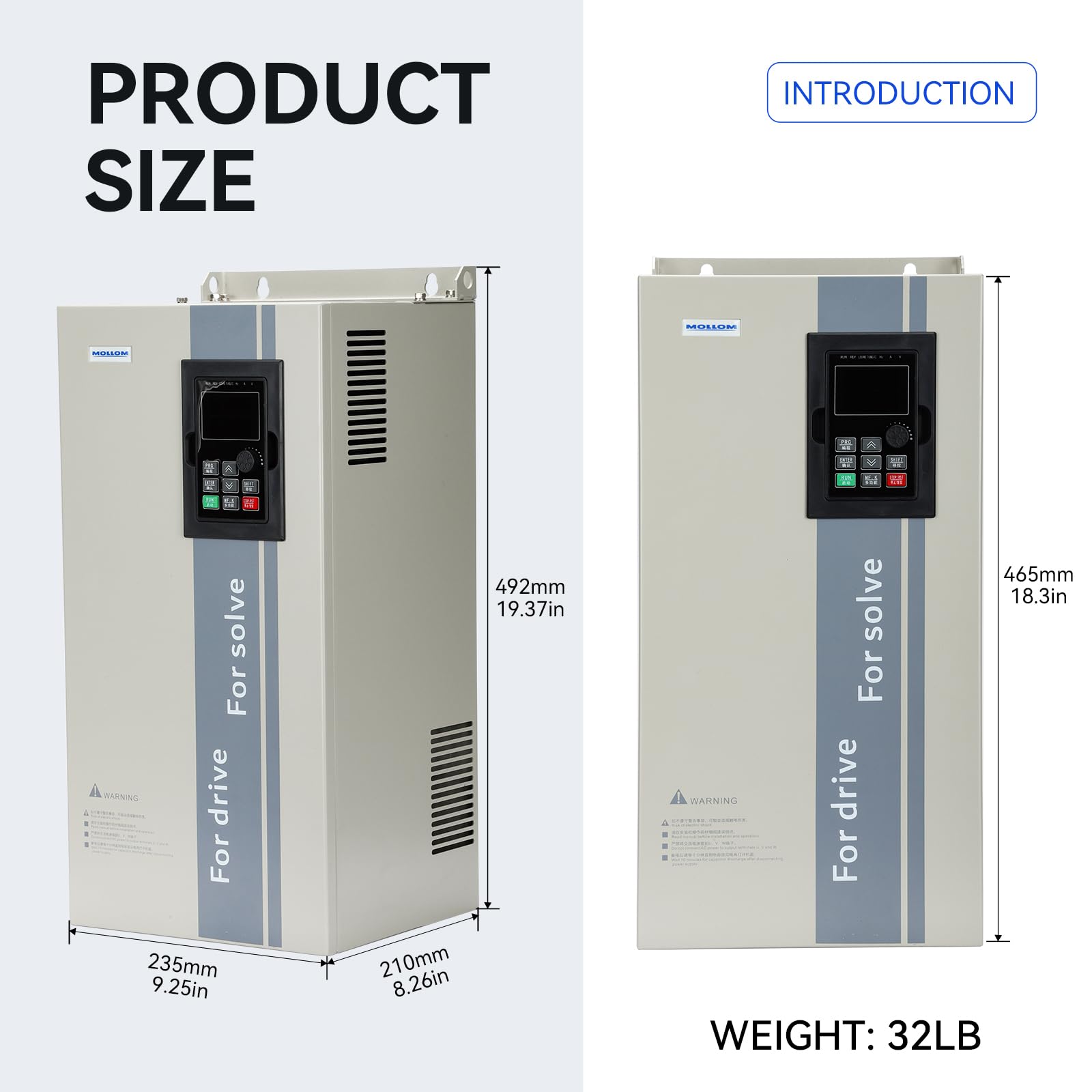 Snapklik.com : MOLLOM VFD 22KW 30HP 90A 220V Single Or Three Phase ...