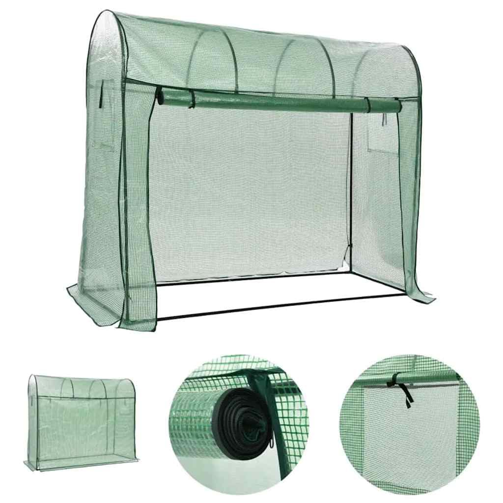 Invernadero túnel 200x80x170 cm con puerta con cremallera, estructura de acero recubierta de polvo y cubierta rip-Stop para plantas, fácil de montar y mover
