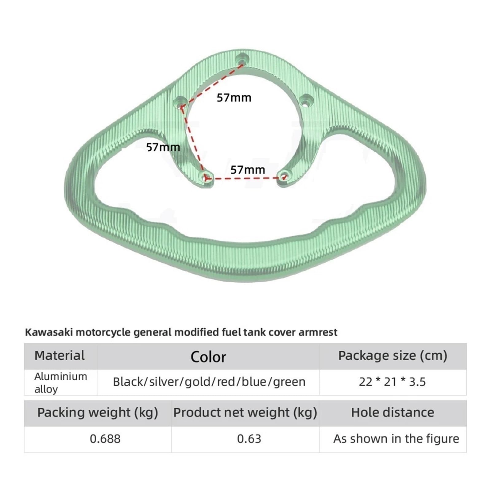 Do Kawasaki Z500 900 Ninja125 Ninja250 ZX-4R Podłokietnik dla pasażera z tyłu motocykla podłoki