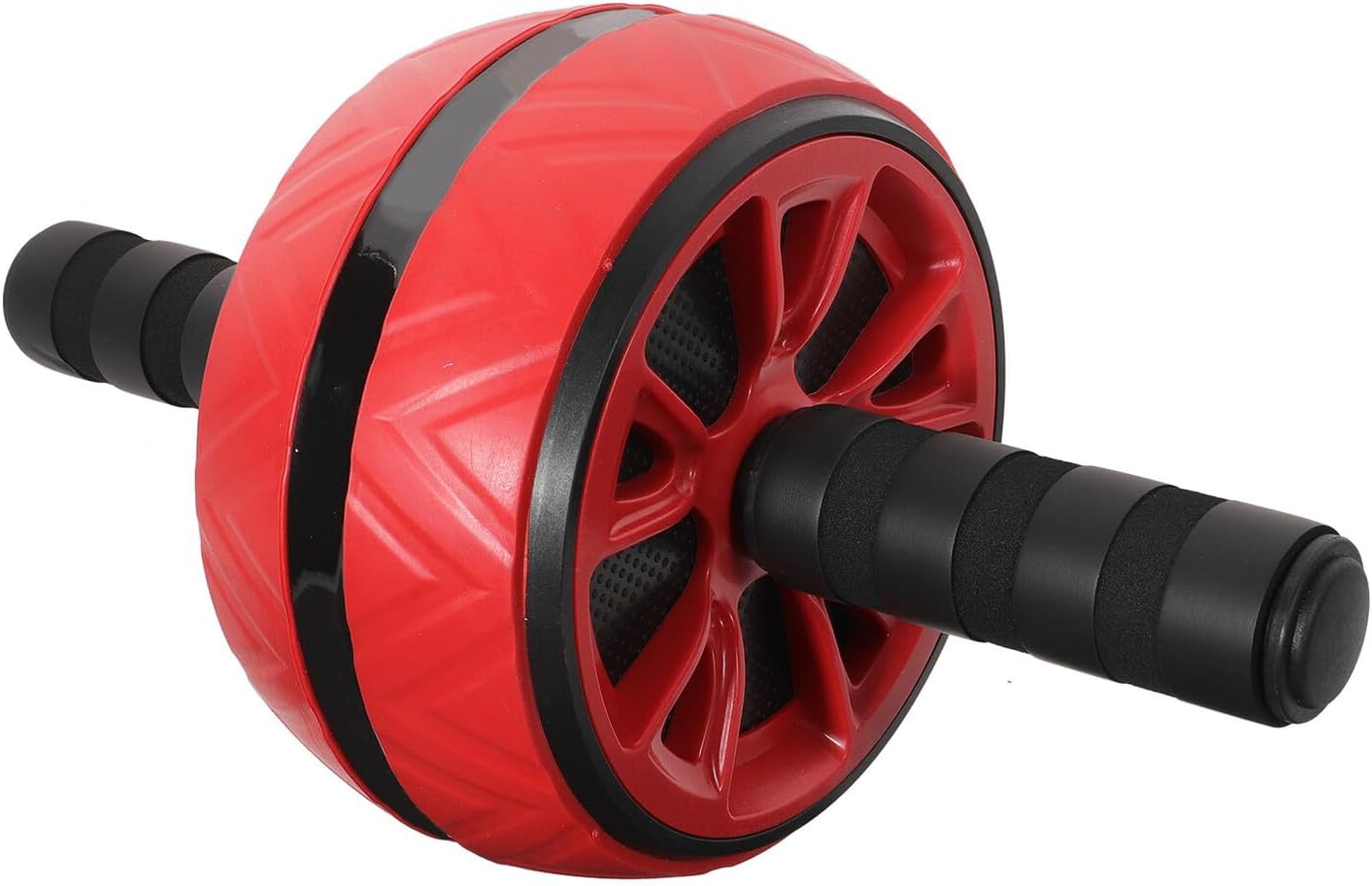 Abdominal Wheel Exercise Roller with Silent Movement and Wide Stability for Core Back and Side Strengthening Includes Knee Mat for Home Gym and Office Workout Equipment