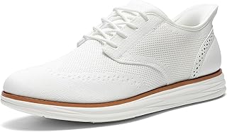 Men's KnitFlex Craft Mesh Oxfords Sneakers Casual Dress Lace-Up Lightweight Walking Shoes