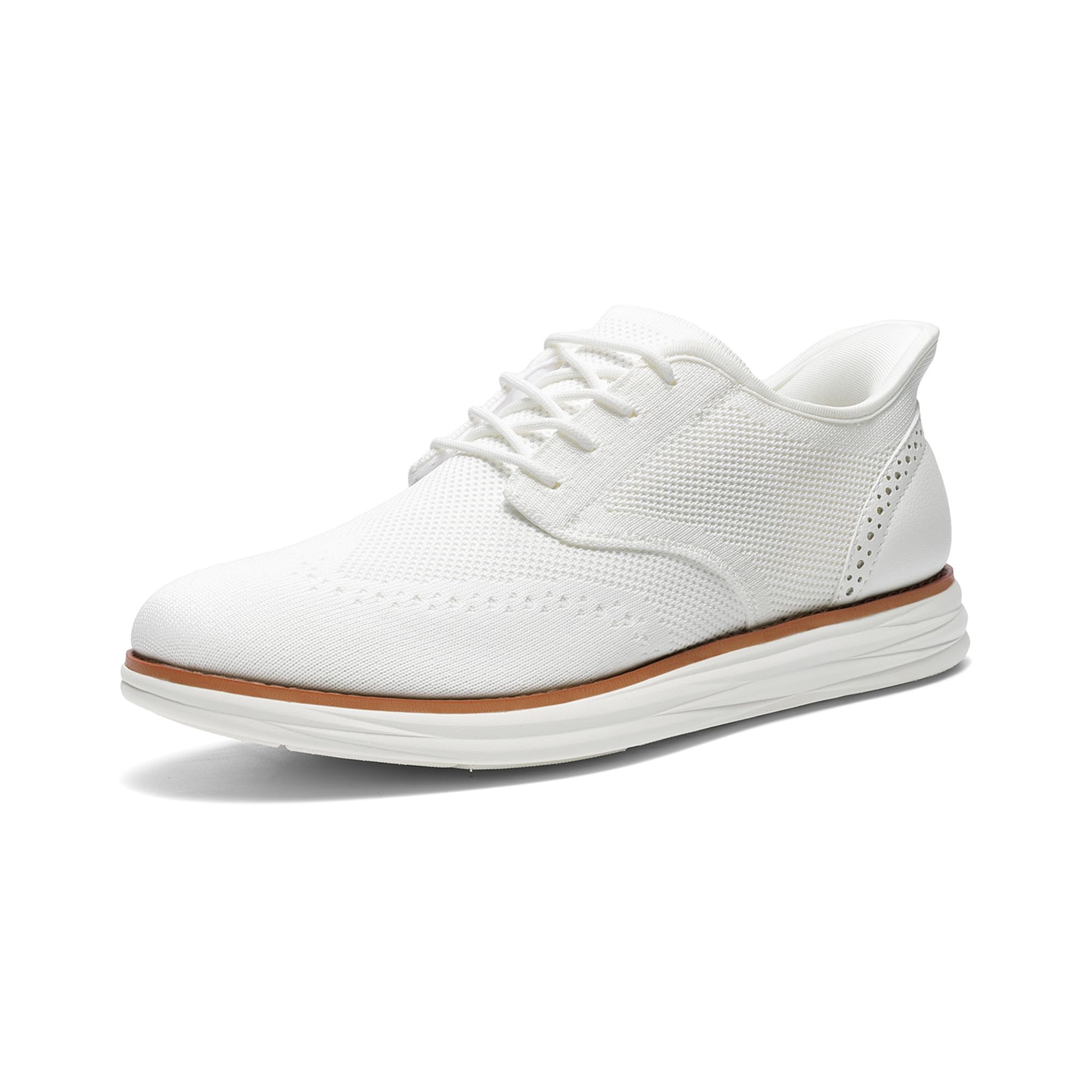 Bruno Marc Mens KnitFlex Craft Mesh Oxfords Sneakers Casual Dress Lace-Up Lightweight Walking Shoes