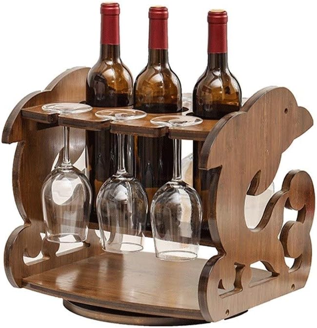 Wine Bottle Wine Bottle Holder Bamboo Wine Storage Wine Bottle Rack Rotatable Home Decoration Tabletop Wine Rack Craft Gift