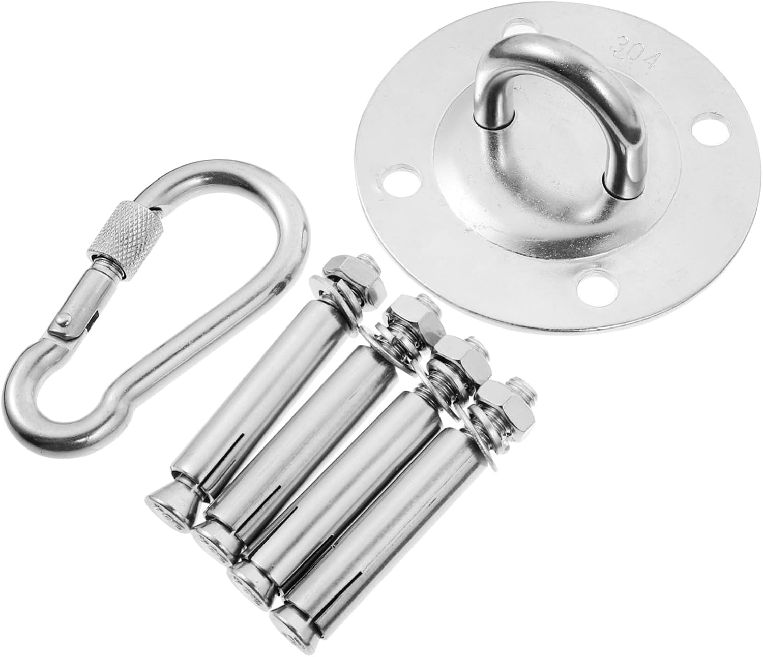 BESTonZON Stainless Steel Yoga Anchor Screw Mounted Fitness Anchor Easy Install for Home Gym