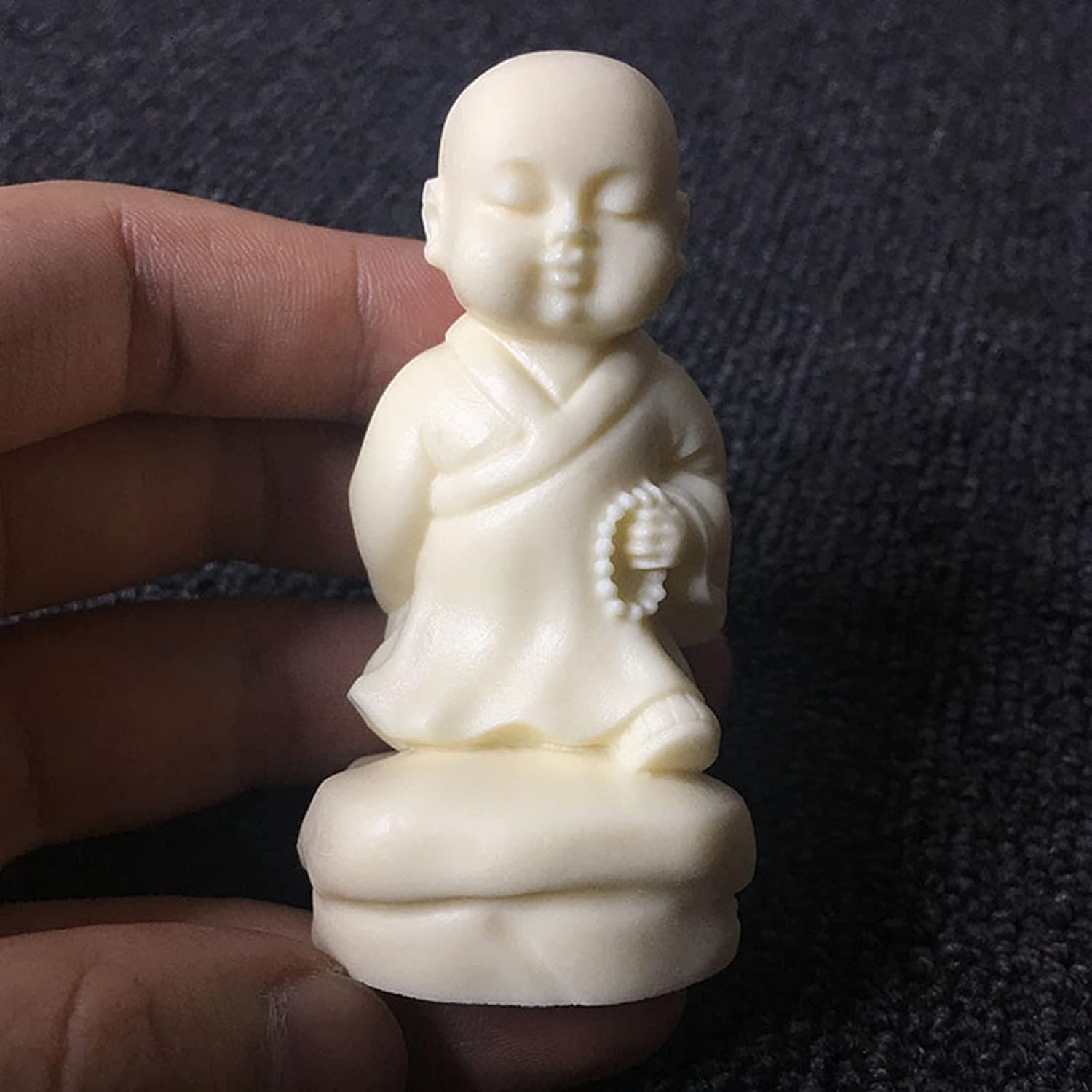 statuetka Buddy, Śliczna mała figurka mnicha Buddy ozdoba akcesoria do herbaty
