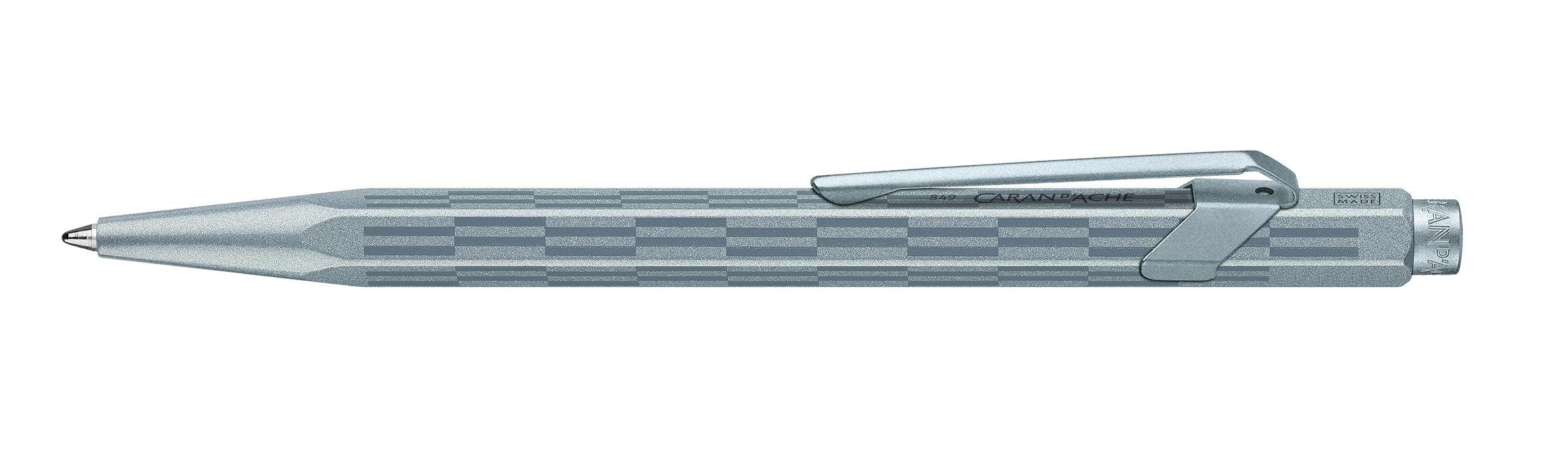 Caran d’Ache Kugelschreiber 849™ Alpine Frost Blau – Sechskant-Aluminium, Goliath-Medium Mine, Frostinspirierte Edition, Premium-Geschenkverpackung, Swiss Made