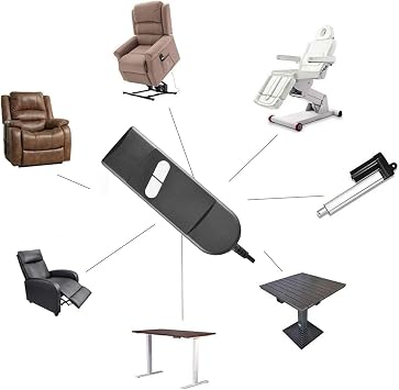 Electric Recliner Replacement Parts,5 Pin 2 Button Direct Power Recliner Remote Control,Used for Connection of Okin Lift Electric Recliner
