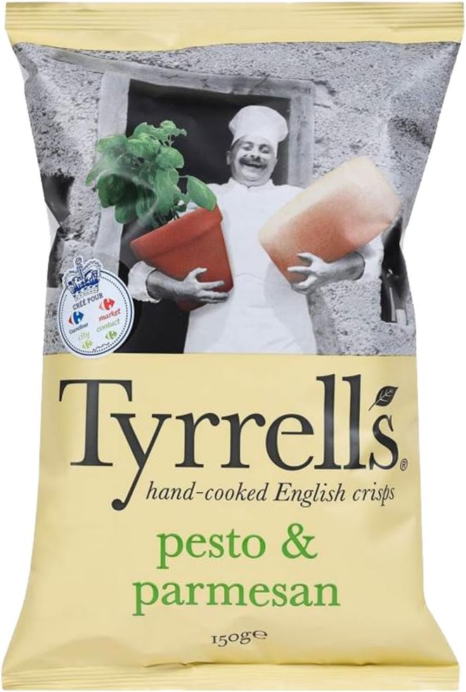 Tyrrell's Chips Pesto et Parmesan 150g (lot de 3)