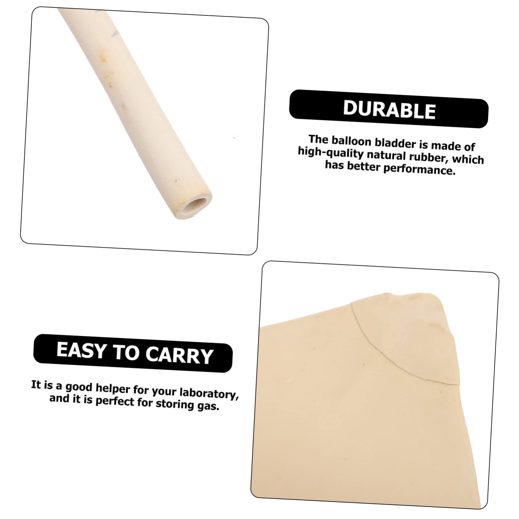 Luxshiny Vessie à Ballonnet en Caoutchouc pour Prélèvement de Gaz en Laboratoire et Haute Fiabilité Beige Texture Uniforme pour Usage Médical