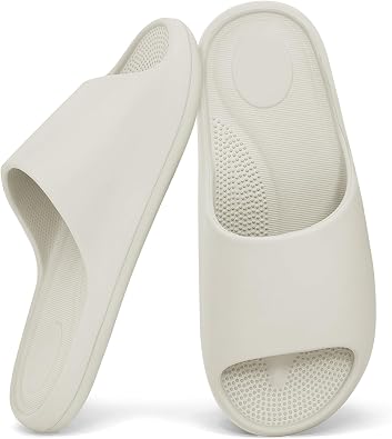 Shower Shoes for Women & Men - Non Slip Quick Drying Bathroom Slipper - Soft EVA Cloud Slides with Arch Support for Gym, Dorm, Pool & Indoor Safety