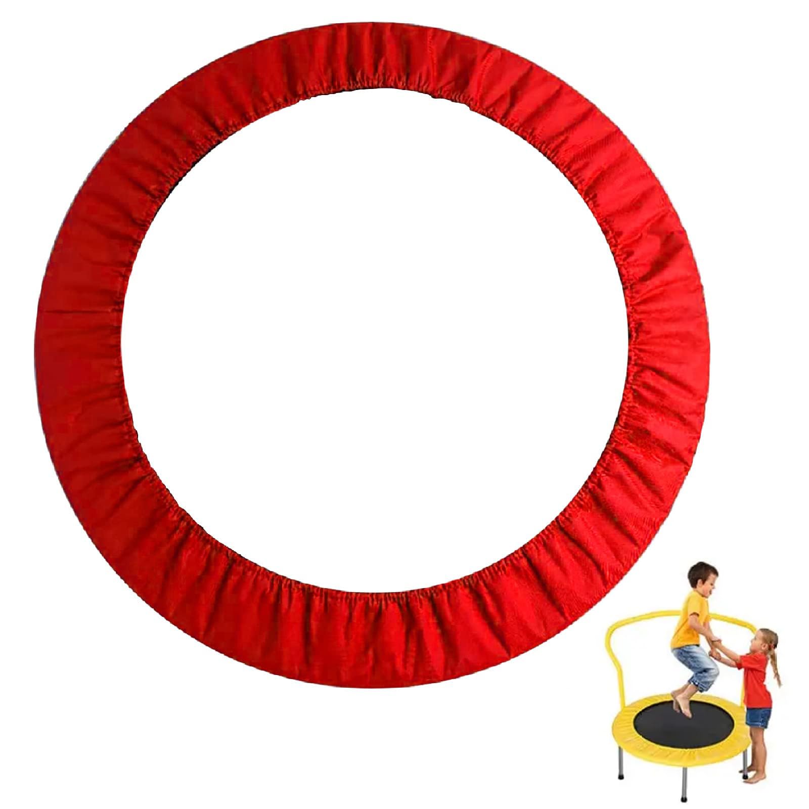 Hmtbet Trampoline Replacement Safety Pad, Safety Guard Spring Cover Edge Protection,Trampoline Cloth Cover Mini Fitness Trampoline Skirt for Children,Red,38in 0.96M 6holes