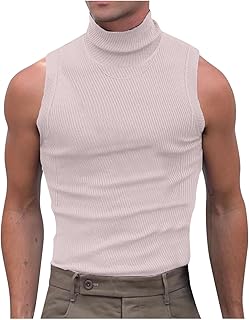 2025 - Camisola masculina sin mangas, color sólido, sexy, hombros descubiertos, a rayas, tops de discoteca de primavera