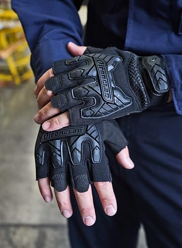 Miniatura 3 de Ironclad IEXT-FIBLK-04-L - Guante táctico de impacto sin dedos, color negro, talla L