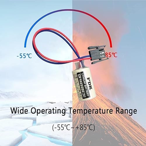 Miniatura 7 de XIAOXX - Paquete de 3 baterías de litio CR14250SE de 3 V 1000 mAh CR14250SE 12AA para fuente de alimentación de respaldo FDK 1747-BA con enchufe