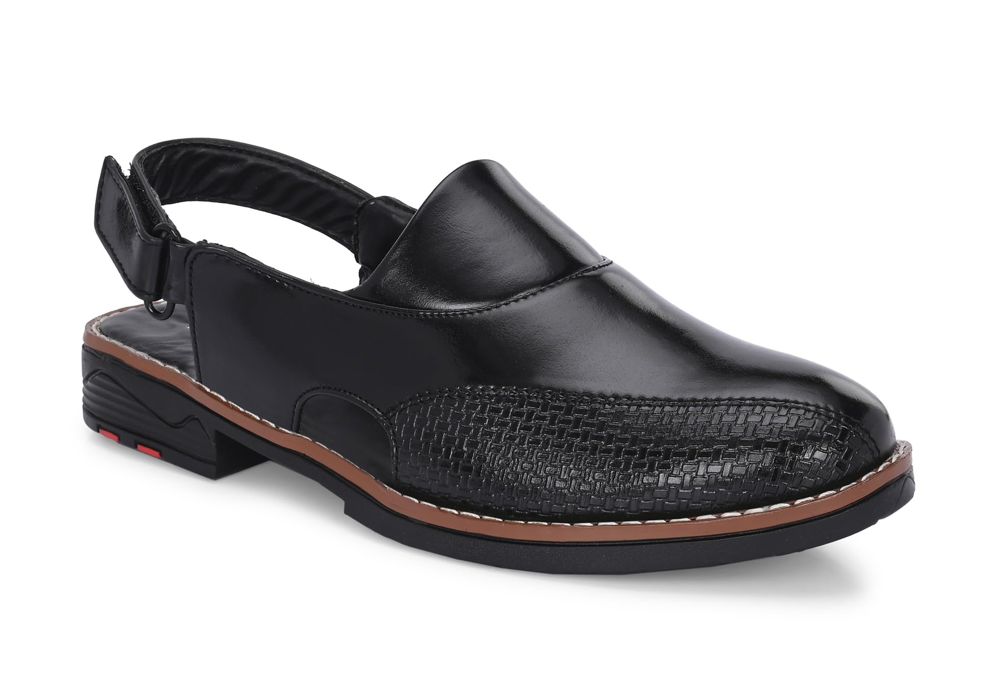 rising wolf Men's Ethnic Synthetic Leather Peshawari Slip On Shoes for Wedding|Party|Occasions|Fashion|Stylish|Outdoor|Lightweight|Shoes with Airmix Sole-picture-57