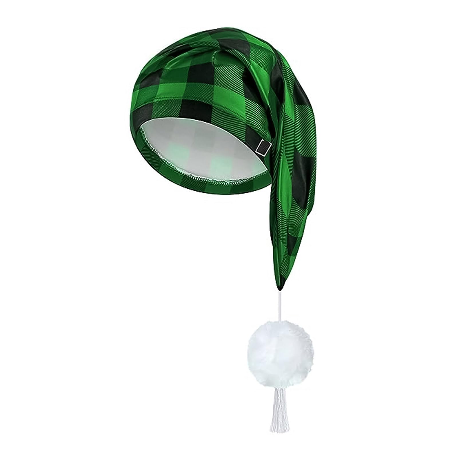 Jazuaiao Christmas Headwear Cap Thicken Plaids Perfect for the Holidays Colorful Outfits for Cosplay Santa Furry Hat Christmas Costume