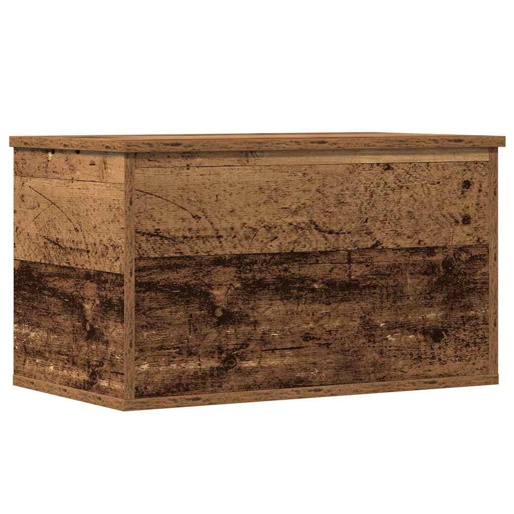 Vidaxl Brown Storage Box Old Wood 60 X 35 X 35 Cm Engineered Wood, Modern Living Room, Rectangular Chest, Durable Storage Solution, Stylish Large Trunk, Multi-Purpose Home Organizer