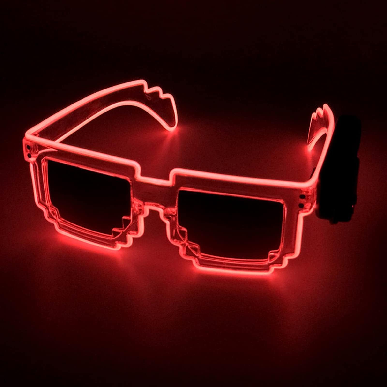 AUGPET Halloween Eyes Glasses EL Wire Glowing Eyewear LED Light Up Costume Festival Party Sunglasses