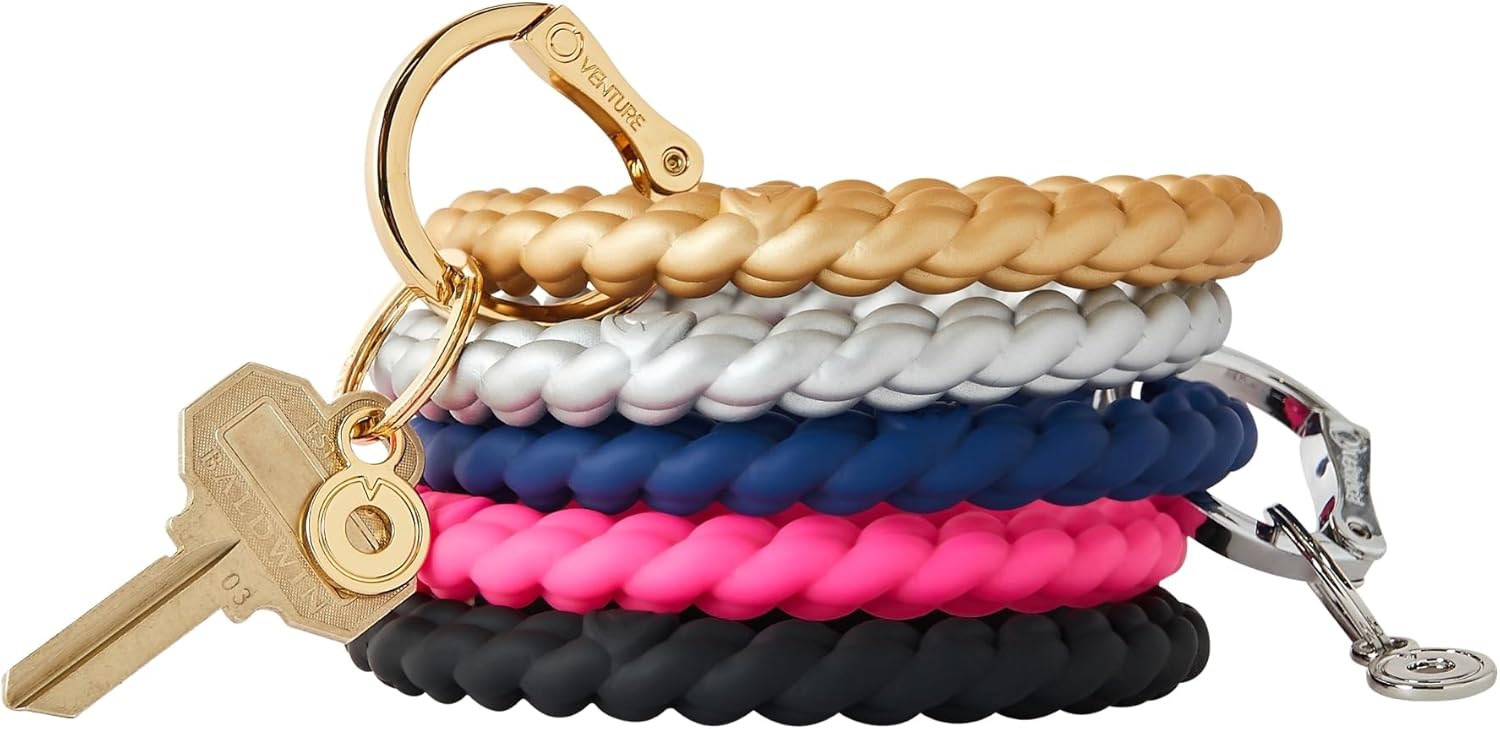Silicone Big O® Key Ring – Braided Bracelet Keychain | Stocking Stuffer, Gift for Women, Mom & On-the-Go Lifestyle