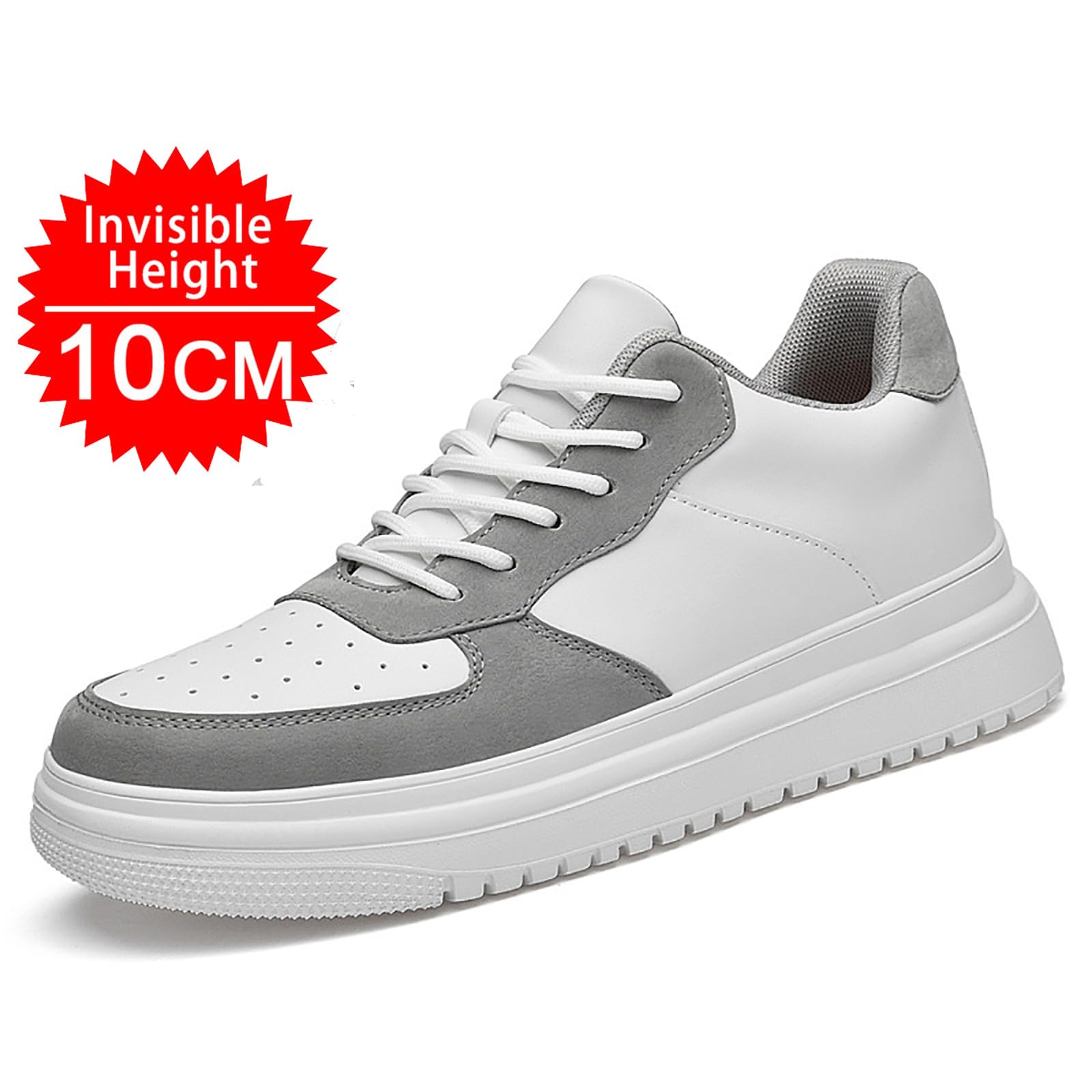 Genérico Zapatos Informales con Alzas Ajustables para Hombre Antideslizantes y Transpirables de Cordones