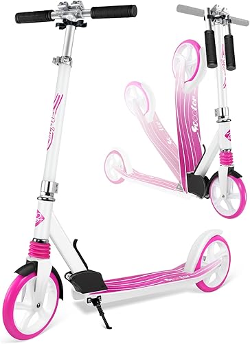 Miniatura 1 de BELEEV V5 Scooters para niños de 6 años en adelante, scooter plegable de 2 ruedas para adultos y adolescentes, 4 manillares ajustables, ruedas