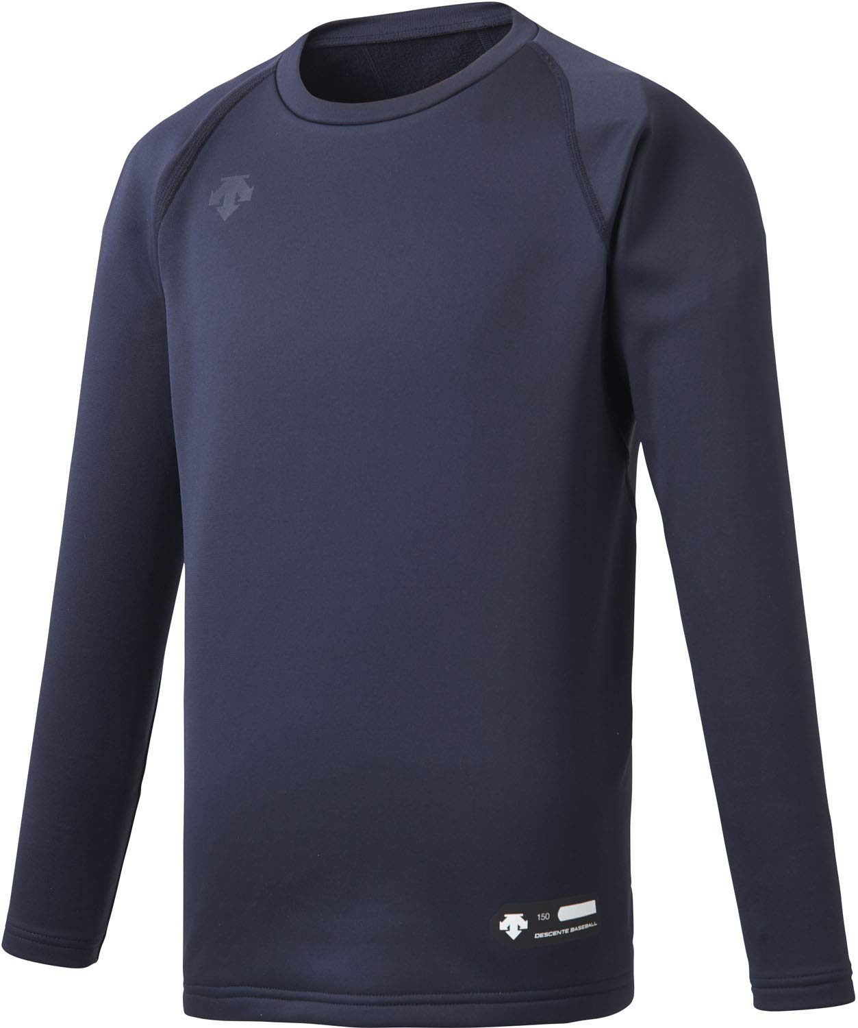 Descente 130 JSTD-657 Baseball Junior Round Neck Long Sleeve Undershirt Brushed Back D Navy