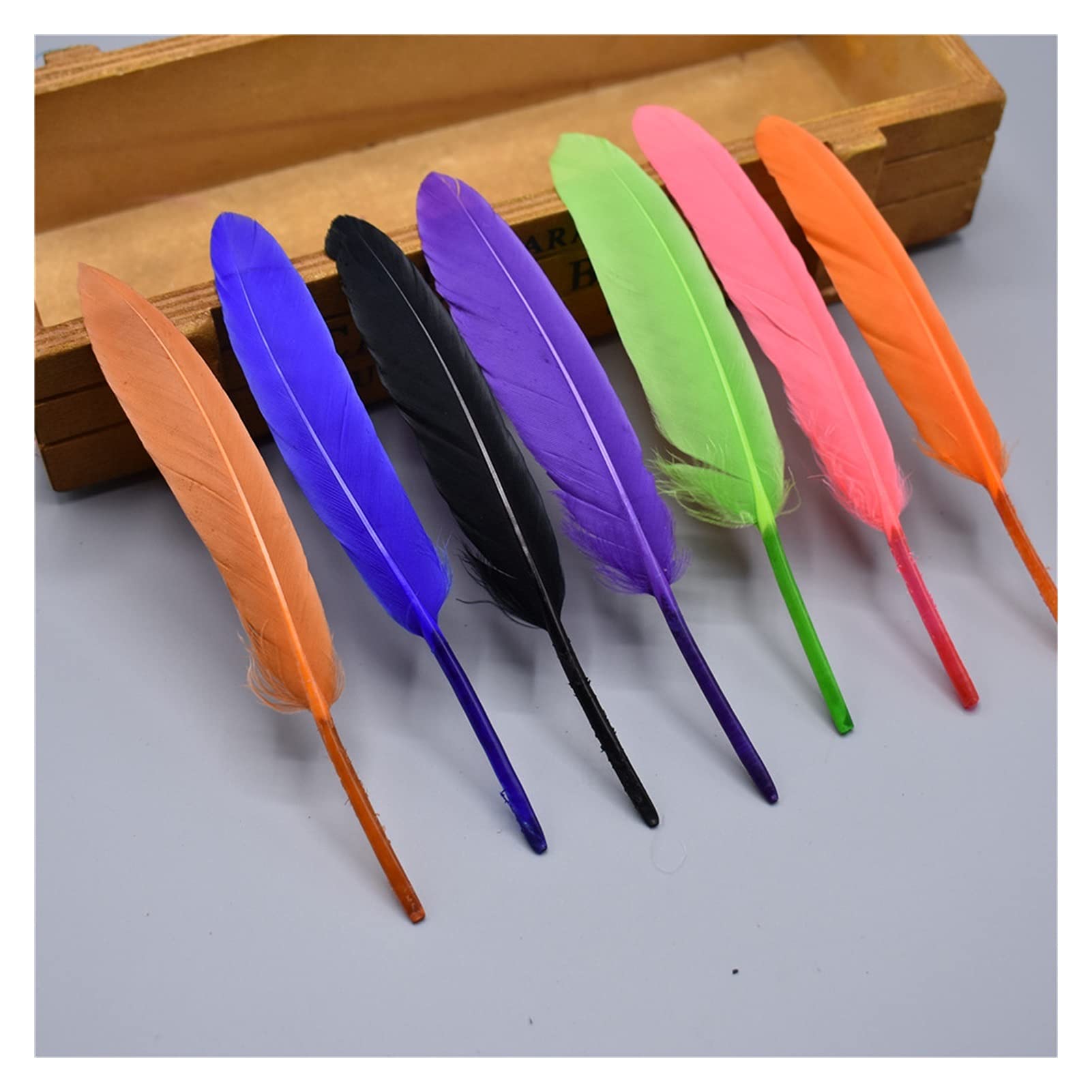 YY - Plumas Sueltas De Ganso Blanco De 5-7 Pulgadas/5.1-7.1 In Para Manualidades, Plumas De Boda, Decoración Para La Fabricación De Joyas D118 (color Azul Real, Tamaño: 100 Piezas