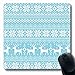 Produktbild Jamron Mousepad OblongDeer Repeat Dot Ornate Pattern Fancywork Textil Retro Nordic Winter Beauty Mode Country Design Rutschfeste Gummi Mauspad Büro Computer Laptop Spiele Mat.-Nr.