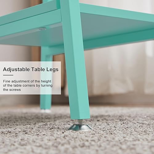 Miniatura 7 de VECELO Escritorio para computadora de 43 pulgadas, mesa de estudio, oficina, escritorio moderno con estantes, escritorio de madera para el