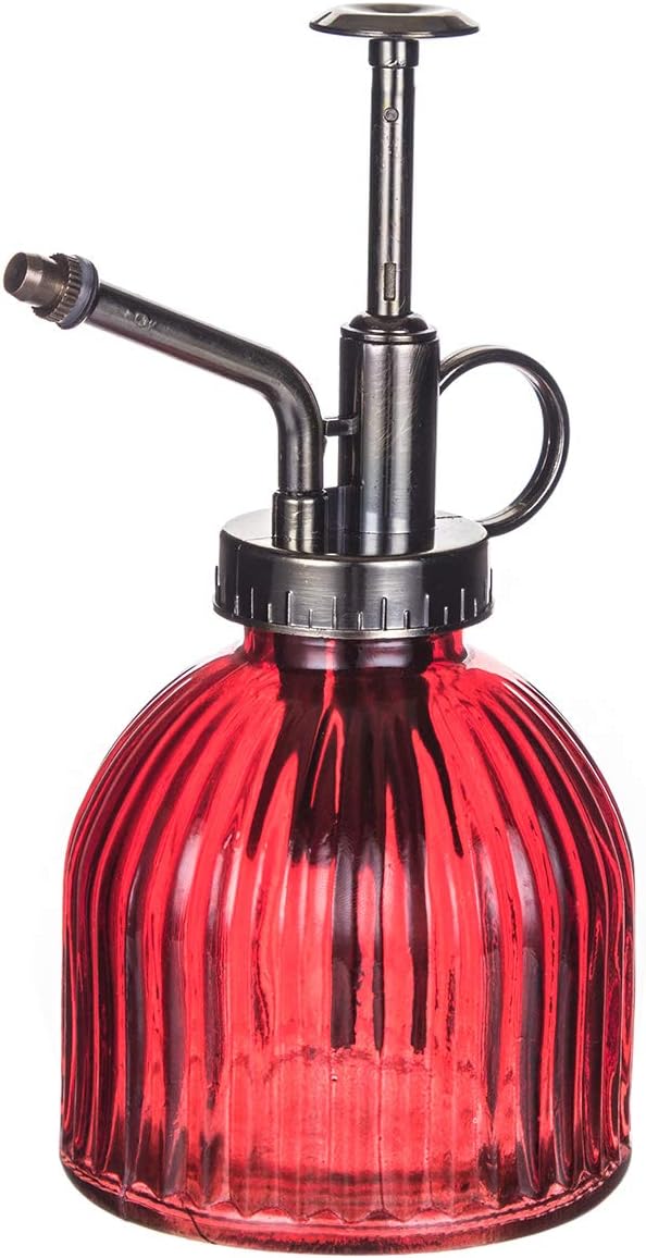 TopadornWater Spray Bottle Glass Watering Cans Mini Vintage Plant Misters Plant Atomizer Watering Pot for Terrariums Flowers Potted Plants Watering Can, Red