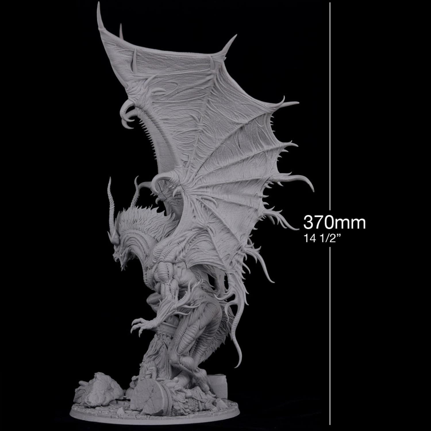370mm Negromante Dragon Resin Figure Model Kit GK Kit smontato e Non Verniciato S155