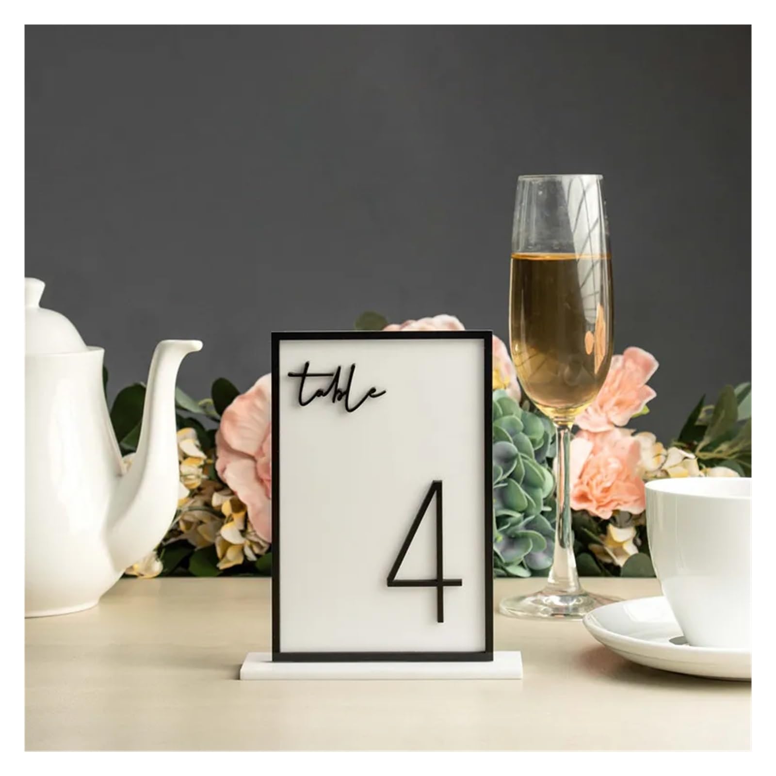 VHcgCGJ Table number holder, Table Number with Stands Custom Sign Numbers for Party Event 5x7 in 5/10/15/20 PCS(Type 3,Table 1 20)