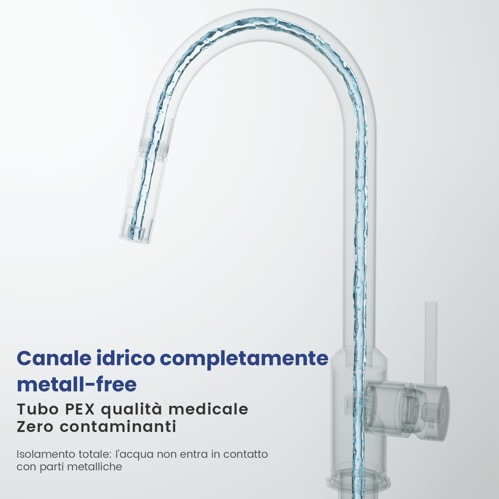 CECIPA Rubinetto Lavello Cucina Nero, Miscelatore Cucina con Doccetta Estraibile, Rubinetti Cucina con 2 Tipi di Getti Girevole 360°, Acciaio Inox 304