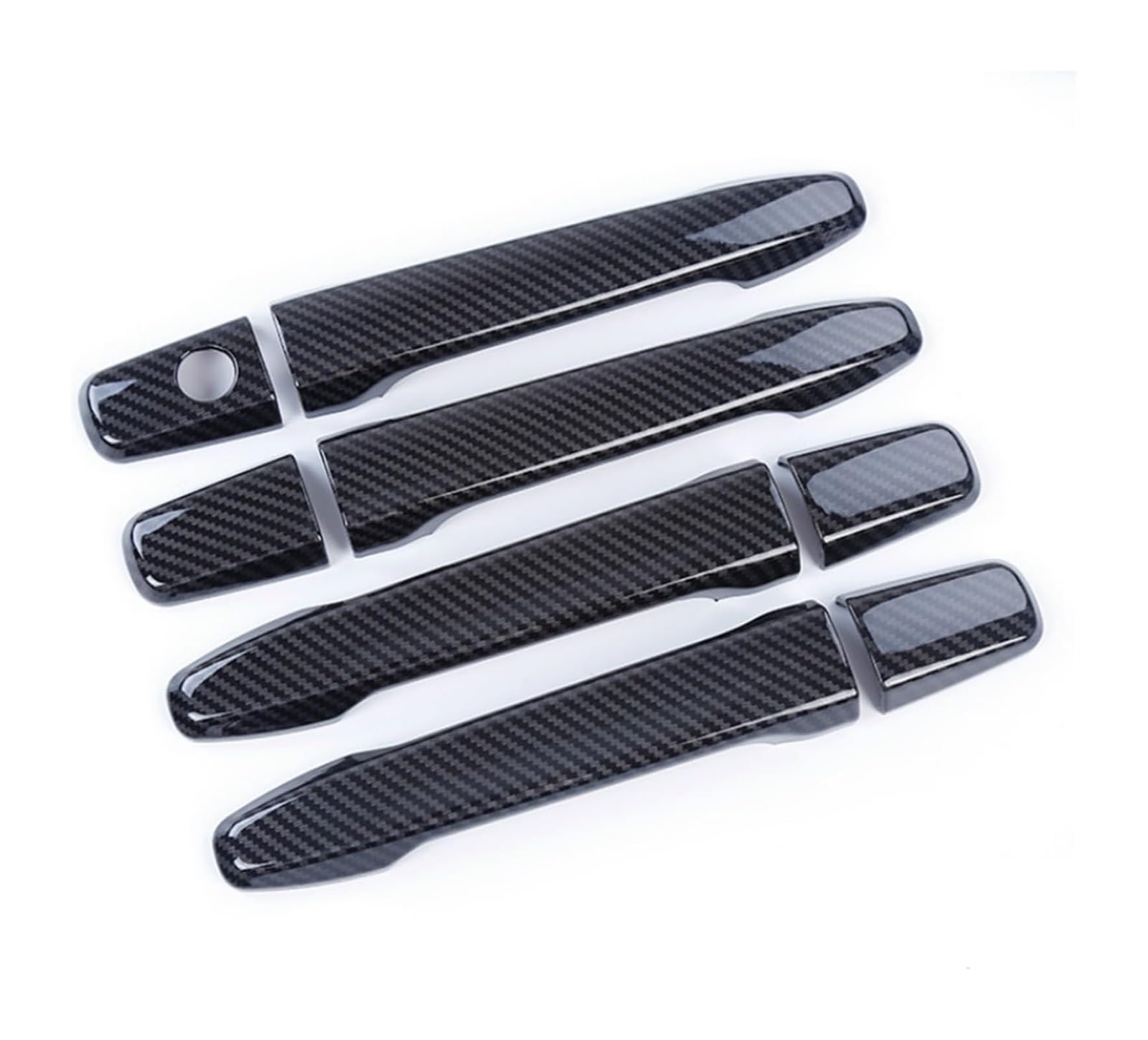 Hckclmbmzw Style 1 For C-Crosser 2007-2016 Chrome Carbon Fiber Car Door Handle Covers Door Handle Cover(Style 1)